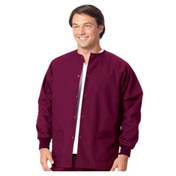 Fashion Seal Jacket Warm-Up 65% Polyester / 35% Cotton Unisex Burgundy Medium 2 Pockets Ea - 7691-M