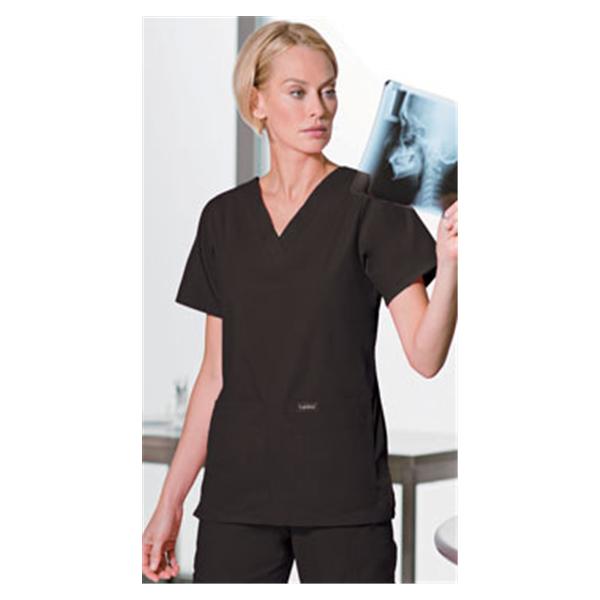 Landau Uniforms Shirt Scrub 8219 Womens Small Black Ea - 8219-BKP-SML