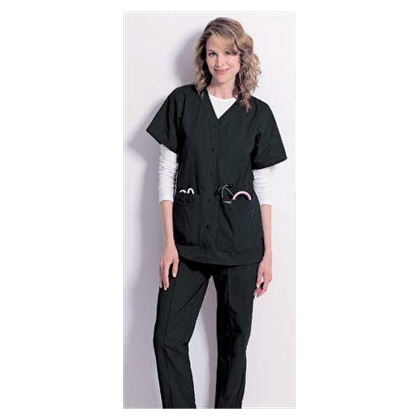 Landau Uniforms Shirt Scrub 8232 Womens Large Black Ea - 8232-BKP-LGE