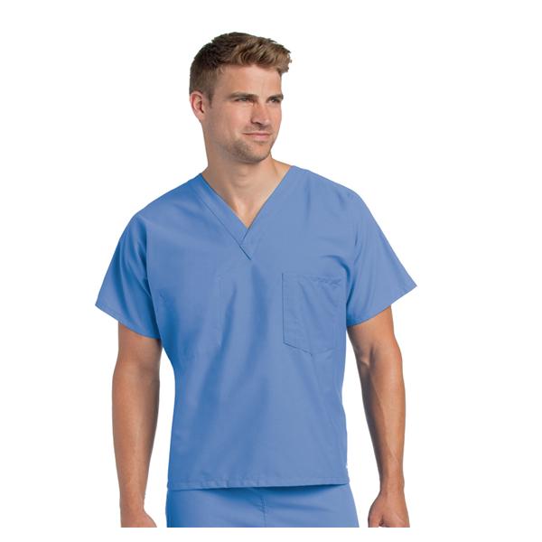 Landau Uniforms Shirt Scrub 7502 Unisex Medium Ceil Blue Ea - 7502-BCP-MED