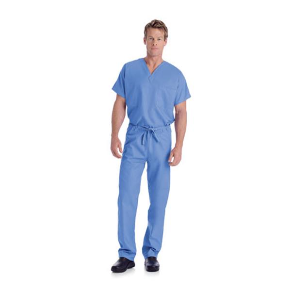 Landau Uniforms Shirt Scrub 7502 Unisex 3X Large Ceil Blue Ea - 7502-BCP-3XL