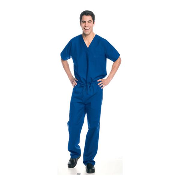 Landau Uniforms Shirt Scrub 7502 Unisex X-Large Royal Blue Ea - 7502-BEP-XLG