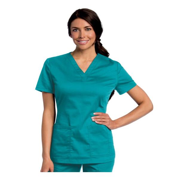 Landau Uniforms Shirt Scrub 7502 Unisex Medium Teal Ea - 7502-BTP-MED