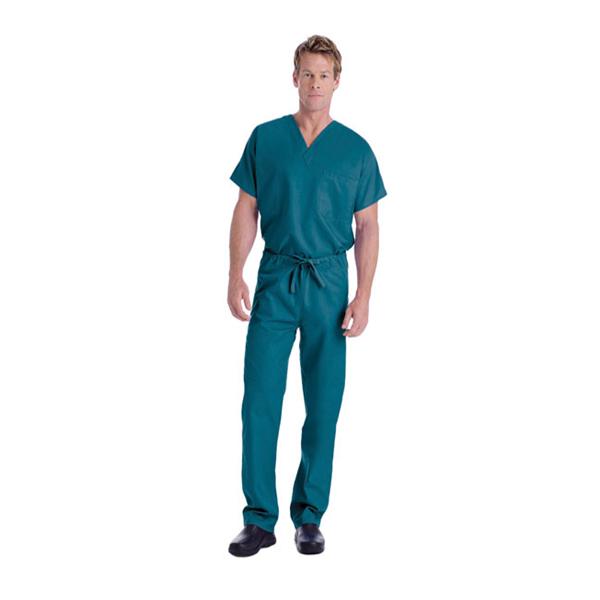 Landau Uniforms Shirt Scrub 7502 Unisex 4X Large Caribbean Blue Ea - 7502-CBP-4XL