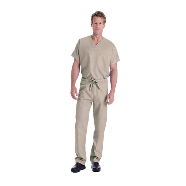 Landau Uniforms Shirt Scrub 7502 Unisex 3X Large Sand Ea - 7502-SAP-3XL