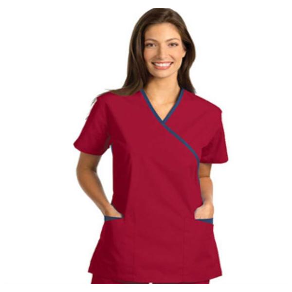 Fashion Seal Shirt Scrub Fashion Seal 7003 Womens 2X Large Sangria Ea - 7003-S