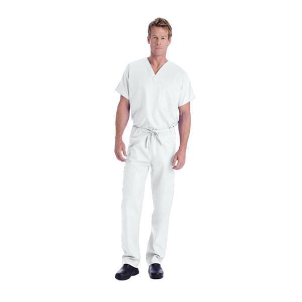 Landau Uniforms Shirt Scrub 7502 Unisex X-Small White Ea - 7502-WWY-XSM