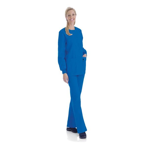 Landau Uniforms Jacket Warm-Up 65% Polyester / 35% Cotton Womens Royal Blue 5Xl 4 Pockets Ea - 7525-BEP-5XL