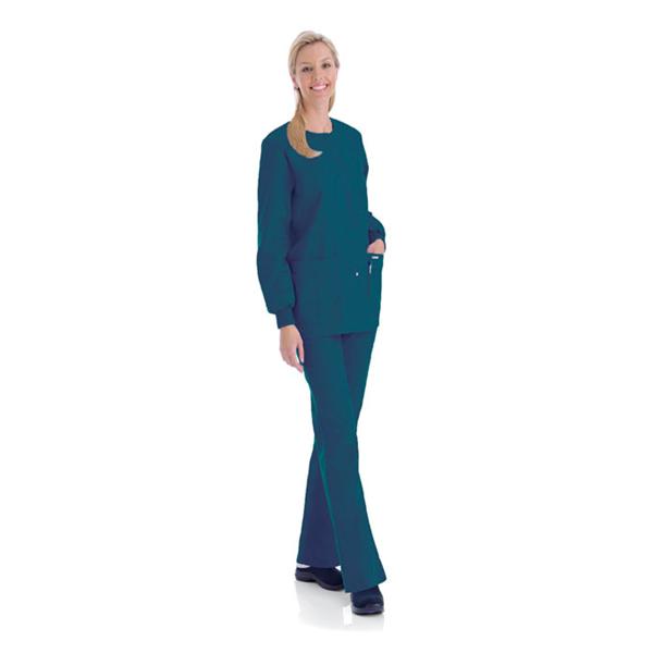 Landau Uniforms Jacket Warm-Up 65% Polyester / 35% Cotton Womens Caribbean Blue 2Xl 4 Pockets Ea - 7525-CBP-XXL