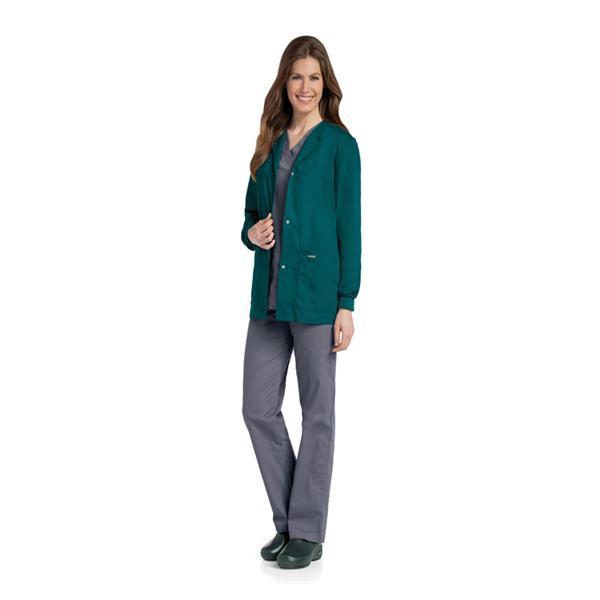 Landau Uniforms Jacket Warm-Up 65% Polyester / 35% Cotton Womens Caribbean Blue Xs 4 Pockets Ea - 7525-CBP-XSM
