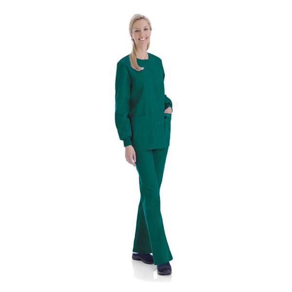 Landau Uniforms Jacket Warm-Up 65% Polyester / 35% Cotton Womens Hunter 2X Large 4 Pockets Ea - 7525-GHP-XXL