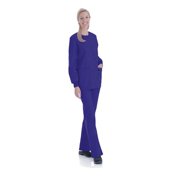 Landau Uniforms Jacket Warm-Up 65% Polyester / 35% Cotton Womens Grape Medium 4 Pockets Ea - 7525-RPP-MED