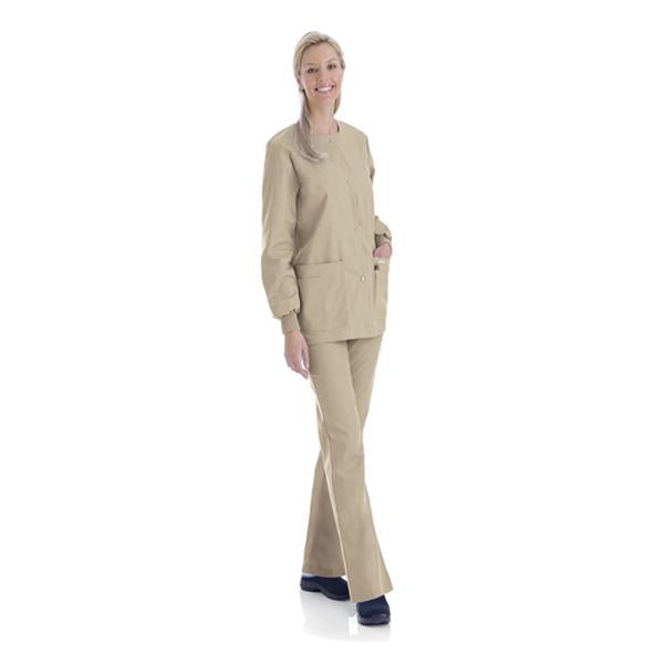 Landau Uniforms Jacket Warm-Up 65% Polyester / 35% Cotton Womens Sand 2X Large 4 Pockets Ea - 7525-SAP-XXL