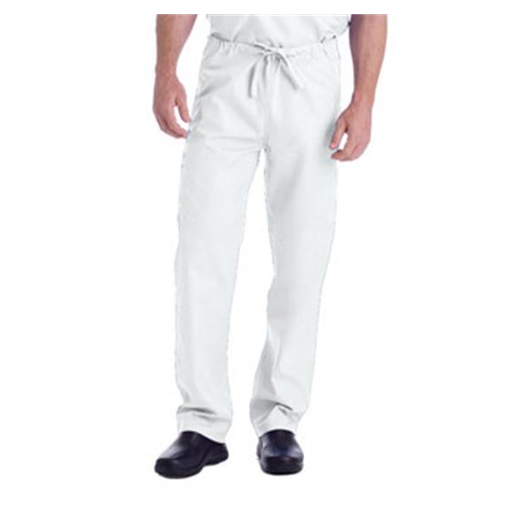 Landau Uniforms Pant Scrub 65% Polyester / 35% Cotton Unsx Wht Lg Rvrsbl 2Pckt Ea - 7602-WWP-LGE