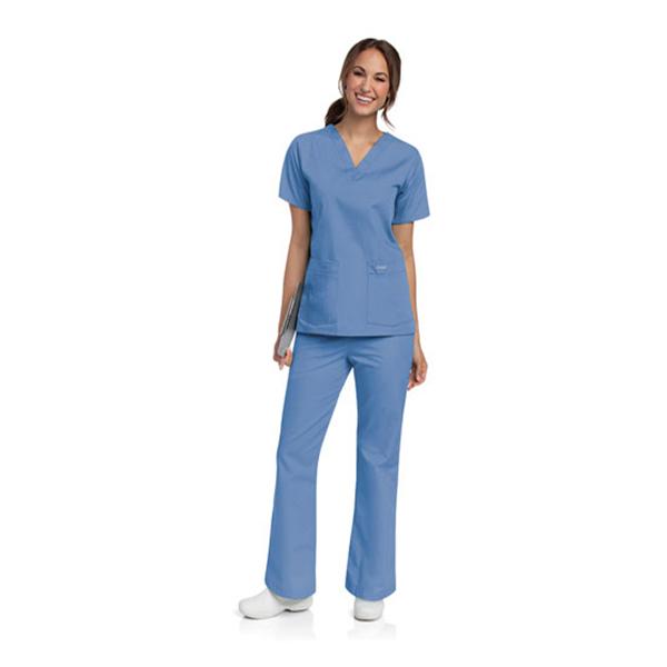 Landau Uniforms Shirt Scrub 8219 Womens X-Small Ceil Blue Ea - 8219-BCP-XSM