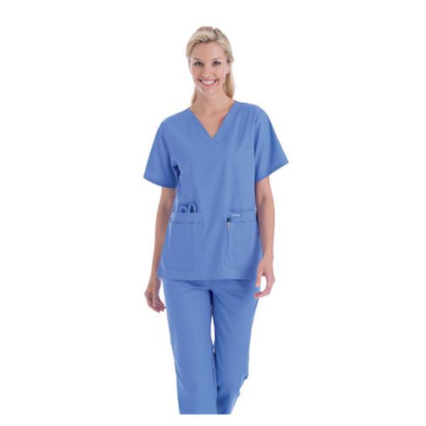Landau Uniforms Shirt Scrub 8219 Womens 2X Large Ceil Blue Ea - 8219-BCP-XXL