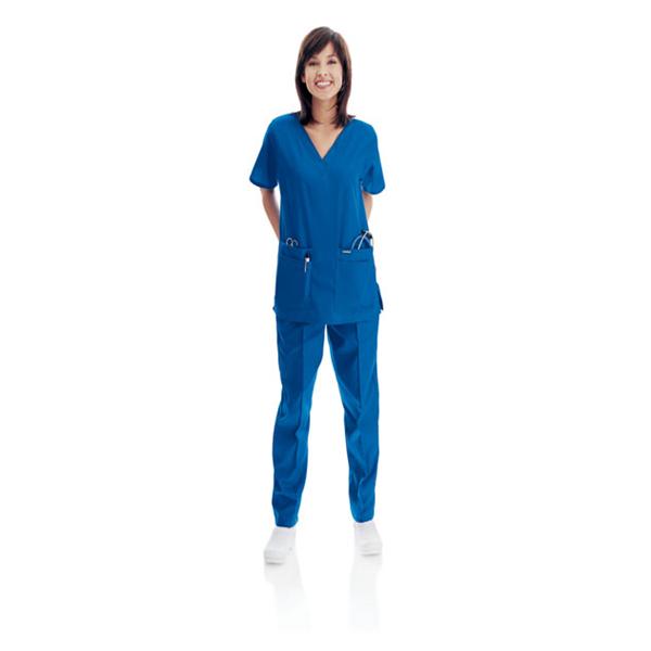 Landau Uniforms Shirt Scrub 8219 Womens 4X Large Royal Blue Ea - 8219-BEP-4XL