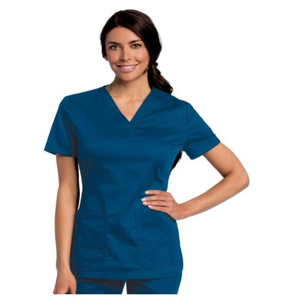 Landau Uniforms Shirt Scrub 8219 Womens 4X Large Galaxy Blue Ea - 8219-BGP-4XL