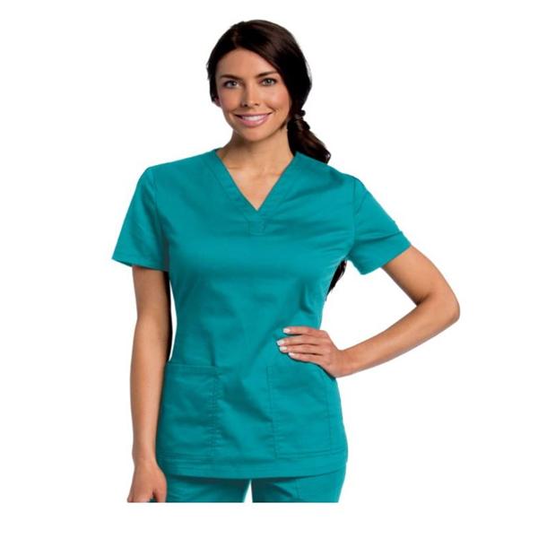 Landau Uniforms Shirt Scrub 8219 Womens Large Teal Ea - 8219-BTP-LGE