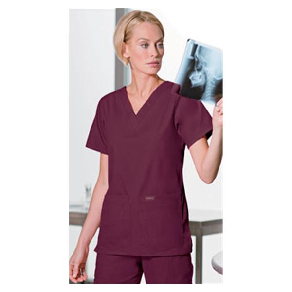 Landau Uniforms Shirt Scrub 8219 Womens Large Wine Ea - 8219-RWP-LGE