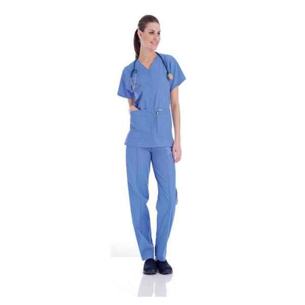 Landau Uniforms Shirt Scrub 8232 Womens X-Large Ceil Blue Ea - 8232-BCP-XLG
