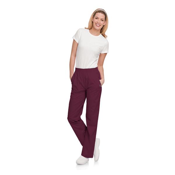 Landau Uniforms Scrub Pant 8327 Womens Small Petite Wine Ea - 8327-RWP-PSM