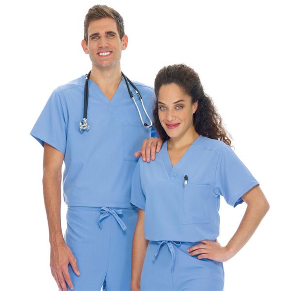 Jockey (TM) Scrubs Shirt Scrub Jockey 2200 Unisex 3X Large Ceil Blue Ea - 2200-046-3X