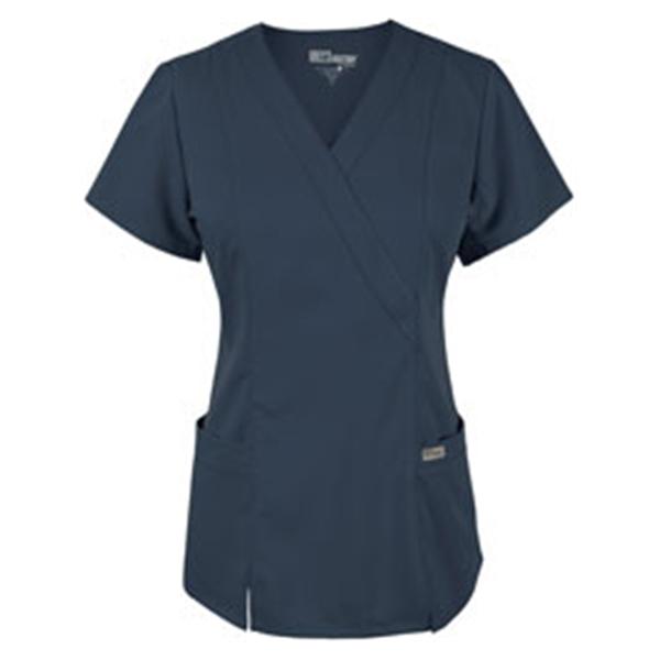 Grey's Anatomy (TM) Shirt Scrub Greys Anatomy 41101 Crossover Womens 3X Large Steel Grey Each - 41101X9053XL