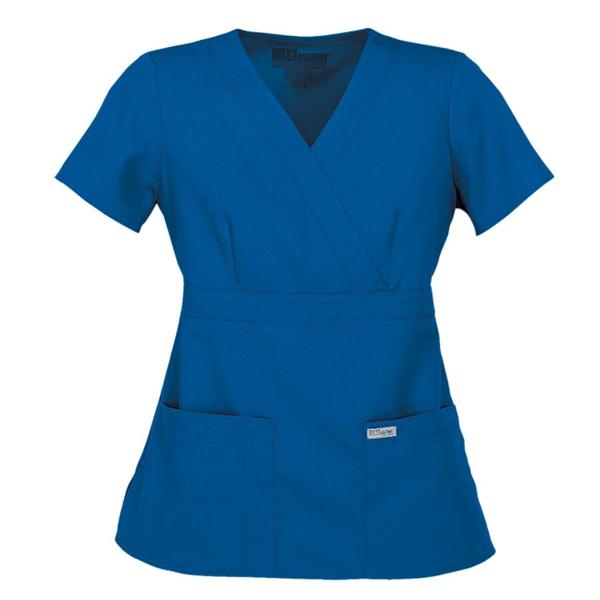 Grey's Anatomy (TM) Shirt Scrub Greys Anatomy 4153 Crossover Womens X-Small Royal Blue Each - 4153-08-XS