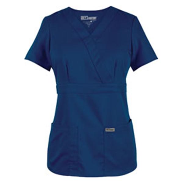 Grey's Anatomy (TM) Shirt Scrub Greys Anatomy 4153 Crossover Womens 3X Large Indigo Each - 4153X-23-3XL