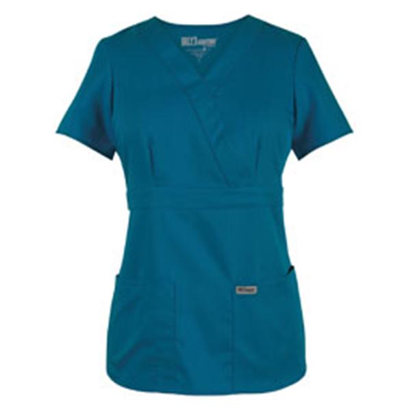 Grey's Anatomy (TM) Shirt Scrub Greys Anatomy 4153 Crossover Womens X-Small Bahama Each - 4153-328-XS