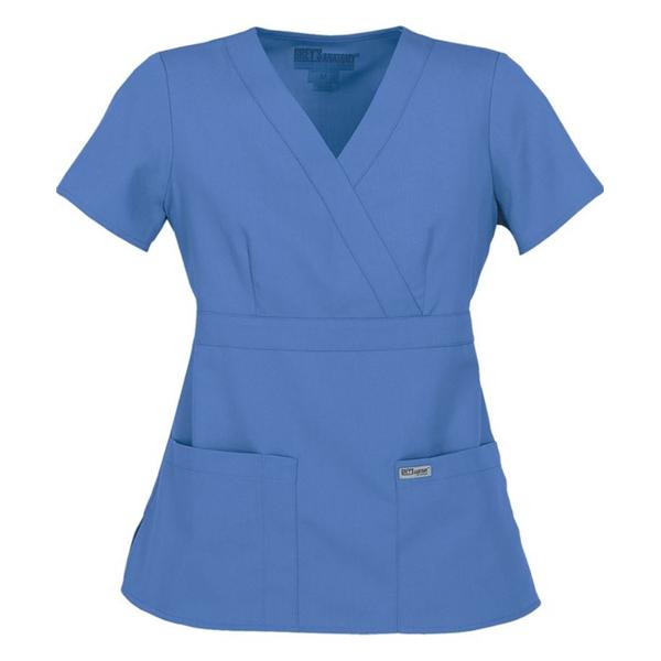 Grey's Anatomy (TM) Shirt Scrub Greys Anatomy 4153 Crossover Womens Medium Ceil Blue Each - 4153-40-M
