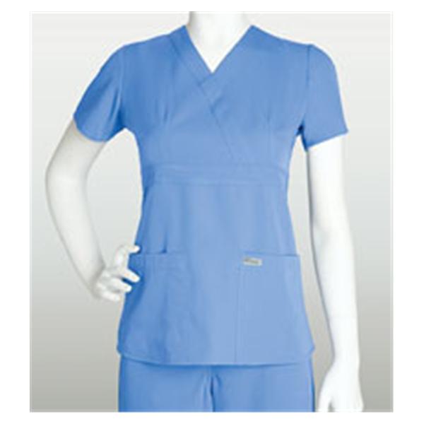 Grey's Anatomy (TM) Shirt Scrub Greys Anatomy 4153 Crossover Womens 3X Large Ceil Blue Each - 4153X-40-3XL
