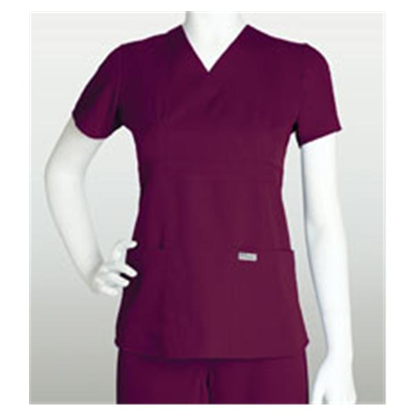 Grey's Anatomy (TM) Shirt Scrub Greys Anatomy 4153 Crossover Womens 3X Large Wine Each - 4153X-65-3XL