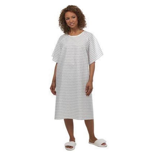 Fashion Seal Gown Patient Polyester / Cotton Broadcloth Lg 45" Unsx Snwflk Ang Bck Adlt Ea - 1747-L