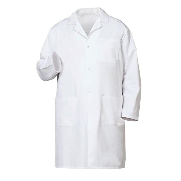 Fashion Seal Lab Coat Knee Length 65% Polyester / 35% Cotton Mens White Size 40 41 In Ea - 485-40