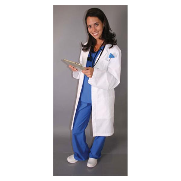 Landau Uniforms Lab Coat 65% Polyester / 35% Cotton Womens White Size 12 36 In Ea - 3165-WWXY-12