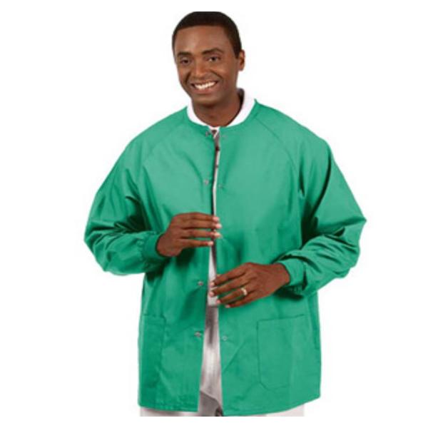 Fashion Seal Jacket Warm-Up 65% Polyester / 35% Cotton Unisex Jade Green X-Small 2 Pockets Ea - 6720-XS