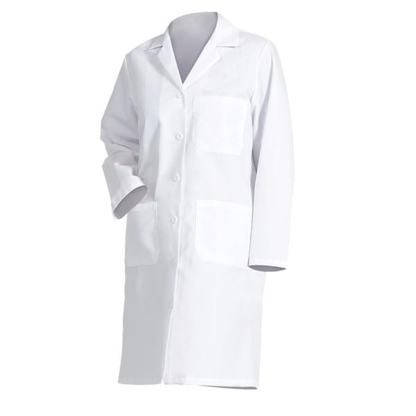 Fashion Seal Lab Coat 65% Polyester / 35% Cotton Fashion Poplin Womens White Sz 14 39.5 In Ea - 477-14
