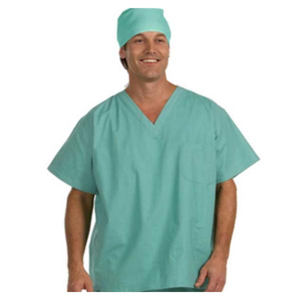 Fashion Seal Shirt Scrub 100% Cotton Unisex Jade Green X-Large Reversible 1 Pocket Ea - 6713-XL