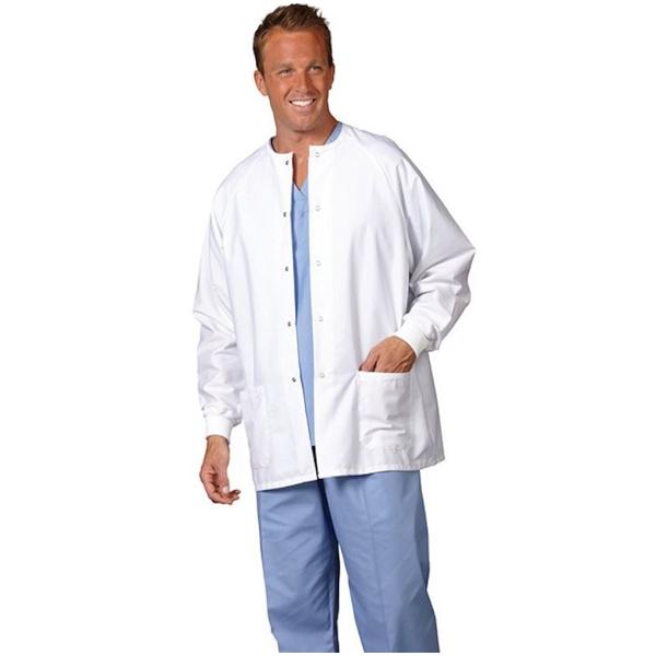 Fashion Seal Jacket Warm-Up 65% Polyester / 35% Cotton Unisex White 4X Large 2 Pockets Ea - 7699-4XL