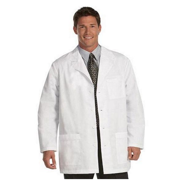Fashion Seal Lab Coat Short 65% Polyester / 35% Cotton Mens White Size 38 34 In Ea - 447-38