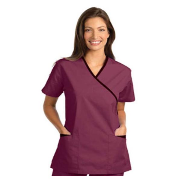 Fashion Seal Shirt Scrub Fashion Seal 7001 Womens 3X Large Burgundy Ea - 7001-3XL
