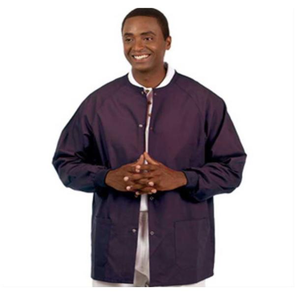 Fashion Seal Jacket Warm-Up 65% Polyester / 35% Cotton Unisex Eggplant Medium 2 Pockets Ea - 7693-M
