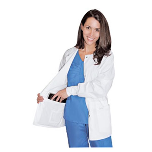 Landau Uniforms Lab Coat 65% Polyester / 35% Cotton Womens White Medium Ea - 7635-WWXY-M