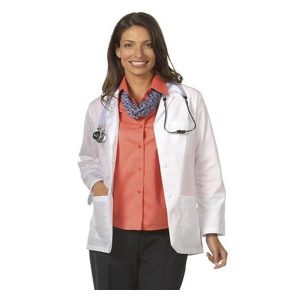 Fashion Seal Lab Jacket 65% Polyester / 35% Cotton Womens White Medium 28.5 In Ea - 125-M