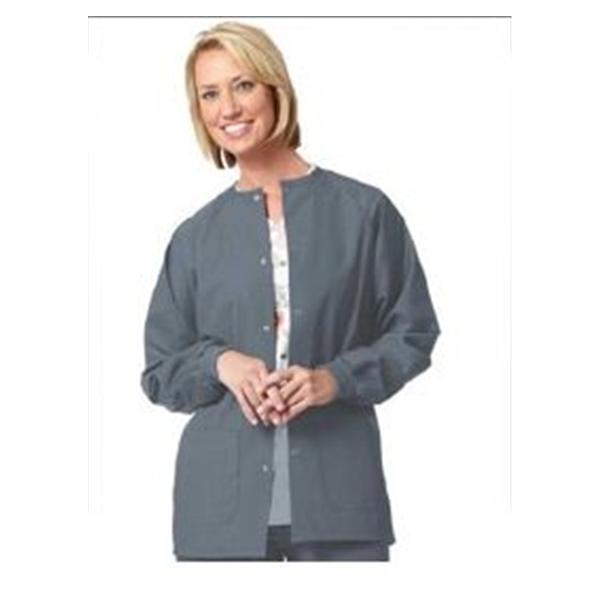 Fashion Seal Jacket Warm-Up 65% Polyester / 35% Cotton Unisex Pewter Small 2 Pockets Ea - 7607-S