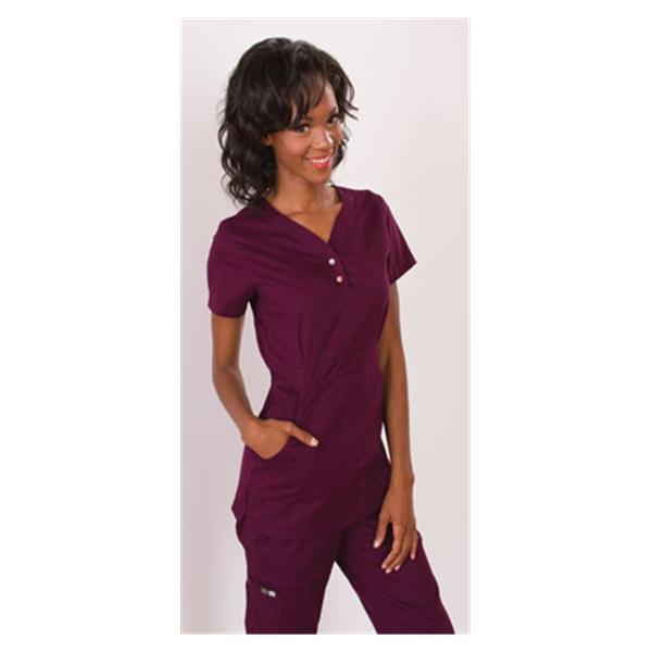koi Design Shirt Scrub 175 Justine Womens 2X Large Merlot Ea - 175-48-2XL