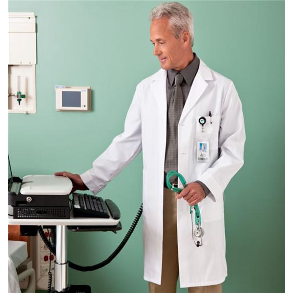 META By White Swan Lab Coat 65% Polyester / 35% Cotton Meta Unisex White 4X Large 40 In Each - 6116-011-4X