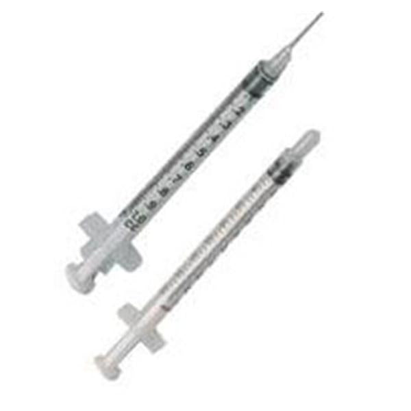 Exel International Syringe/Needle Tb 1Cc 26Gx1/2" Conventional Detachable Needle Luer Slip 100/Bx - 26043